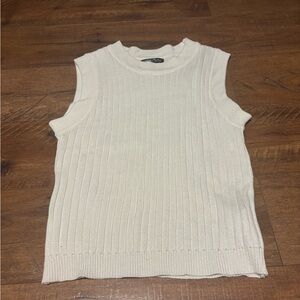 Never worn SHEIN White Knit Vest Size S